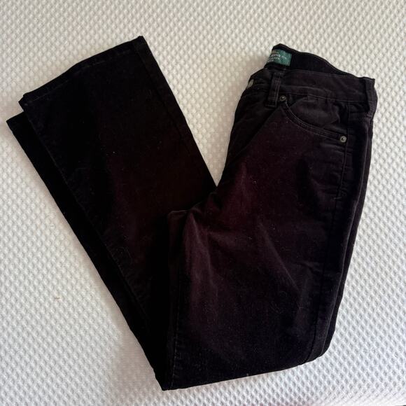 Ralph Lauren Bootcut Corduroy Pants 6 6P P6 Black Boot Cut Western Prep Capsule - Picture 2 of 5